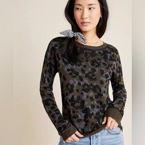 Anthropologie Ethan Camo fitted Sweater